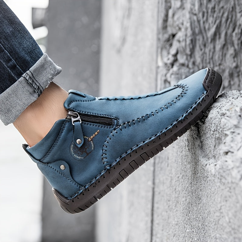 Men's Lightweight PU Zip Boots