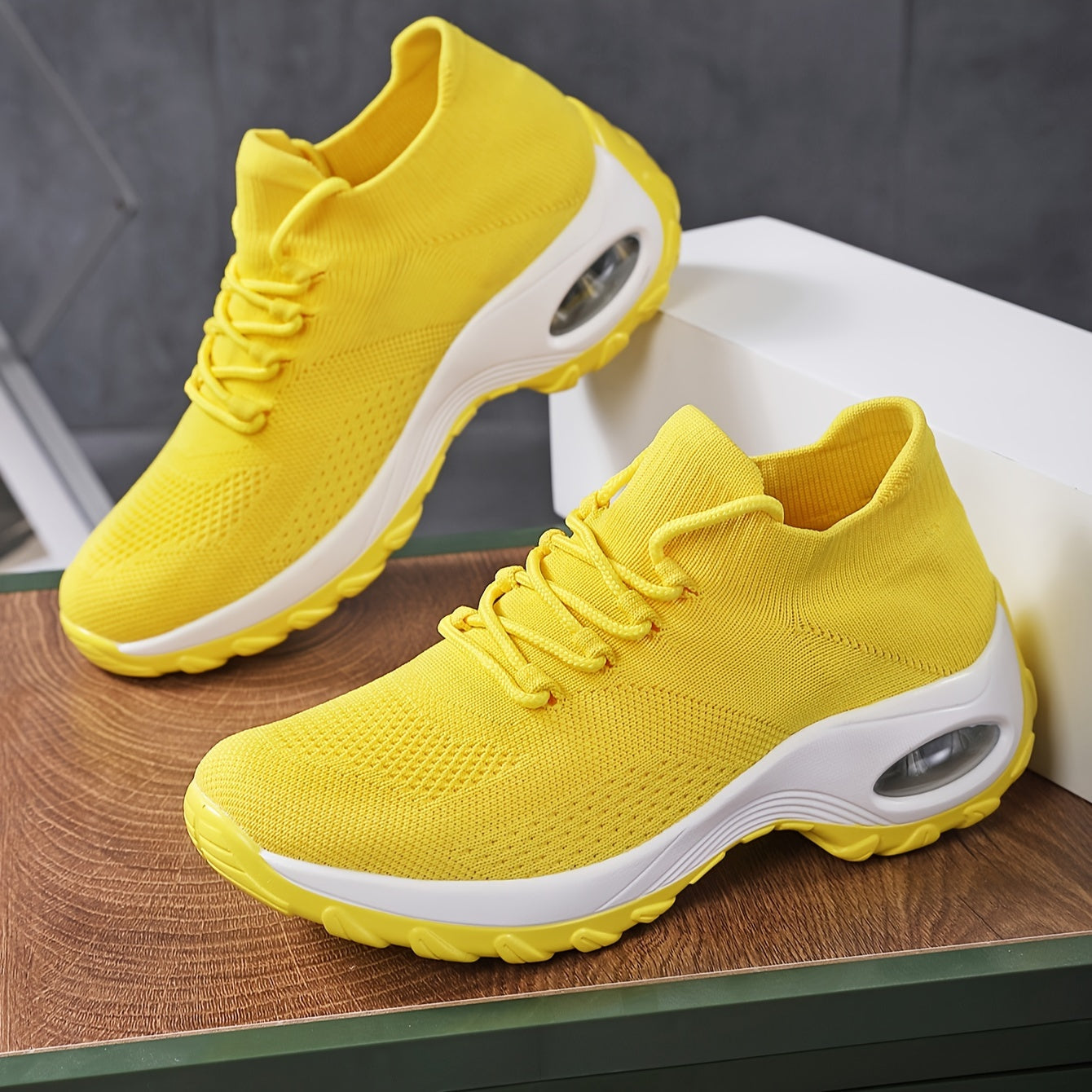 Women's Breathable Socks Sneakers Air Cushion Running Shoes