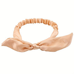 Satin Headband Bowknot Decor Head Hook Stretchy Headdress Silky Hair Band