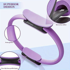 PVC Pilates Yoga Circle With Handles - Polychromatic Yoga Ring for Fitness