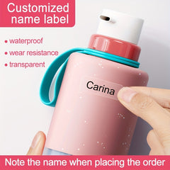Customized Transparent Name Sticker 3x1 Waterproof Labels Kids Stat