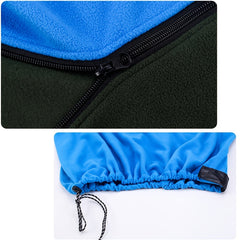 Solid Fleece Sleeping Bag Winter Camping Lunch Break