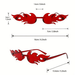3 Pairs Flame Solid Sunglasses With Zipper Case