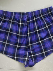  Plaid Stretch Loungewear Set 3pcs