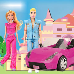Princess Doll Convertible Car Set with Outfits & Accessories
