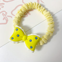 6pcs Candy Scrunchies Bow Hair Tie for Girls