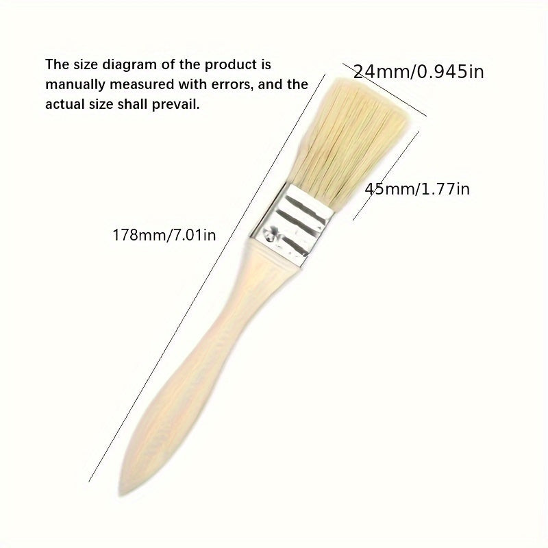 Wooden Handle Paint Brush Pig Hair Sideburns Brush