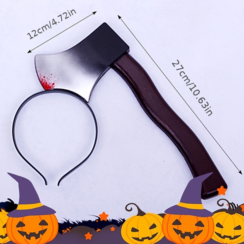 Halloween Hair Hoop Decor Tricky Piercing Head Ax Kitchen Headdress