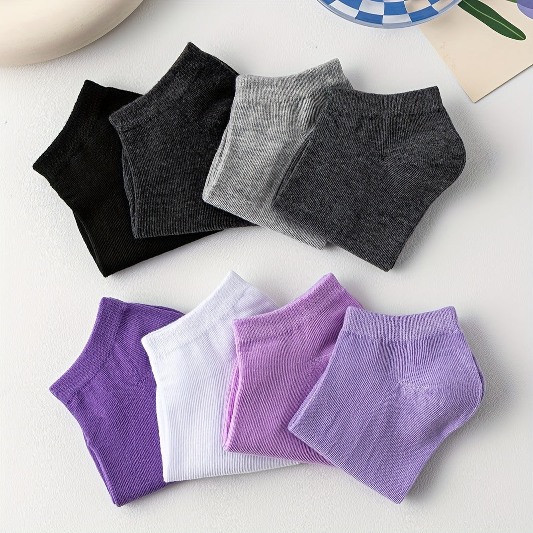 8 Pairs Low Cut Ankle Socks Soft & Lightweight Women's Stockings