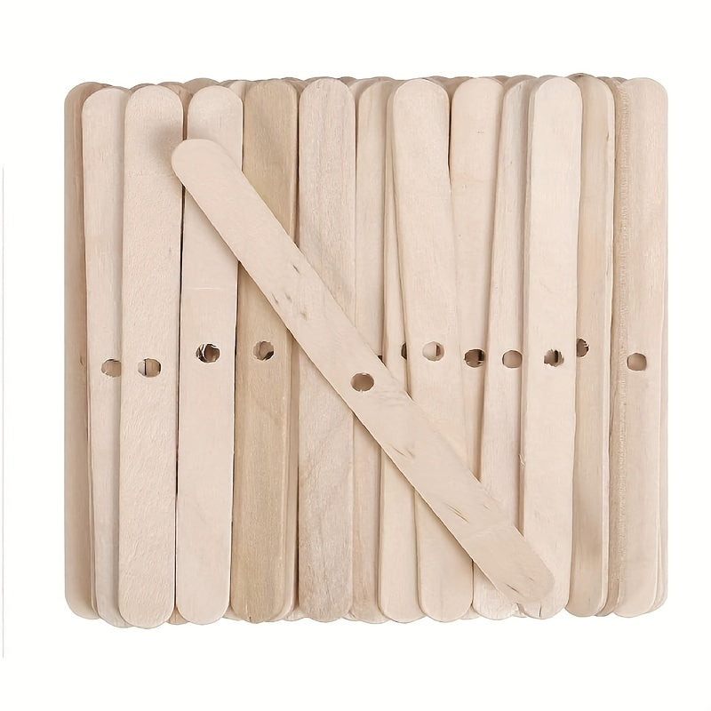 50pcs Wooden Candle Wick Holders Wax Wick Fixed Sticks Candle Centering Device
