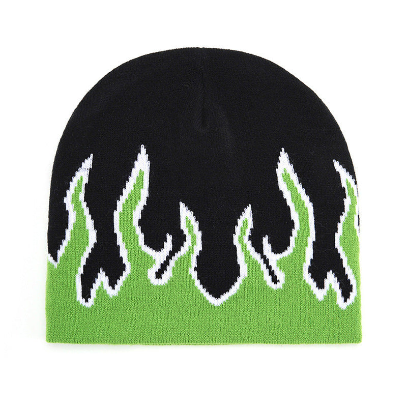 Men's Flame Pullover Hat Winter Beanie