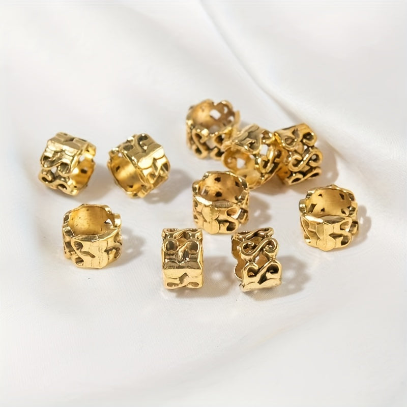 10pcs Vintage Style Hair Rings for Braiding Hair