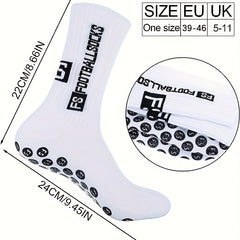 Silicone Dots Non slip Football Socks Sport Crew Socks