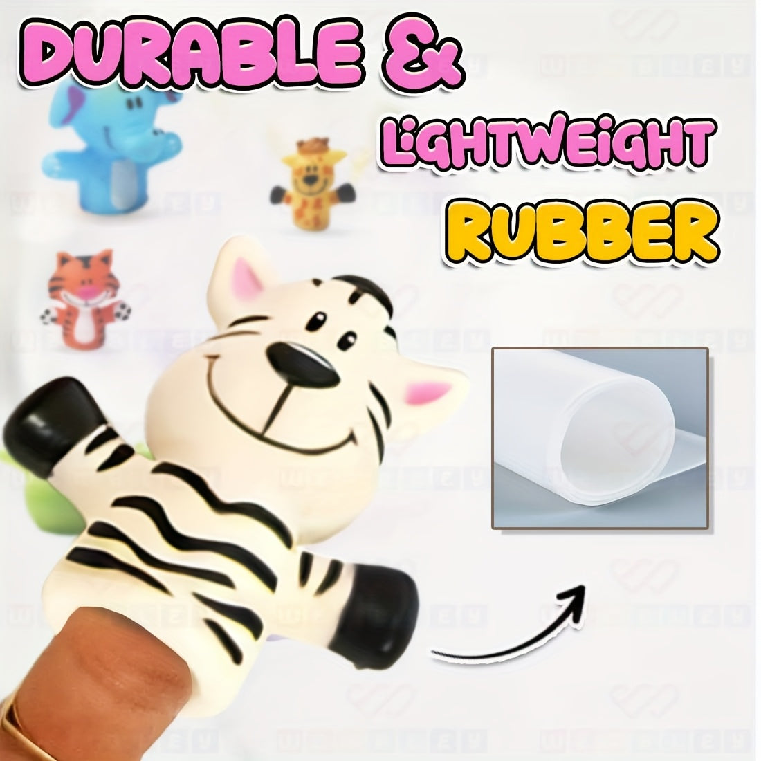 5pcs Animal Finger Puppet Set for Children's Interactive Play