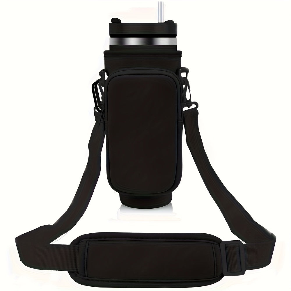 Water Bottle Carrier Bag With Pouch Strap For 40oz Tumbler