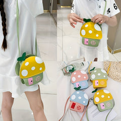 Kids Mushroom Backpack Coin Purse Bag
