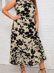  Floral Print Maxi Tank Dress
