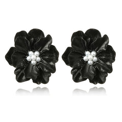 Camellia Flower Stud Earrings Women's Jewelry 1Pair
