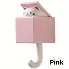 Creative Cat Hook Seamless Wall Decoration