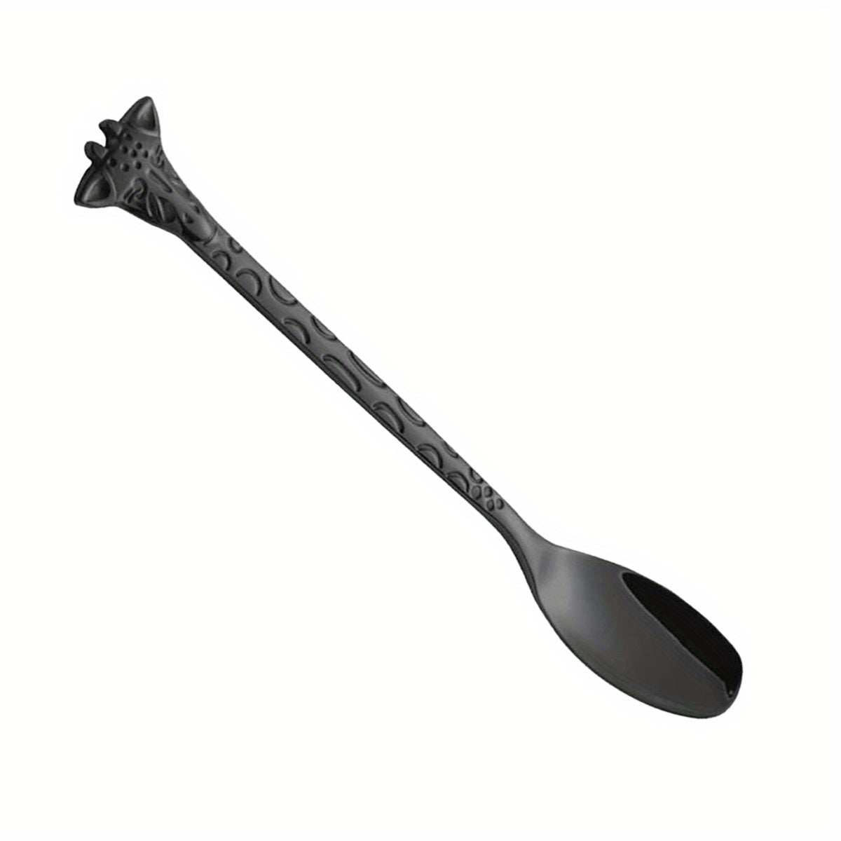 5PCS Giraffe Stainless Steel Dessert Spoon & Fork Animal Fruit Fork Mixing Spoon