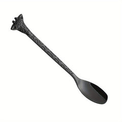 5PCS Giraffe Stainless Steel Dessert Spoon & Fork Animal Fruit Fork Mixing Spoon