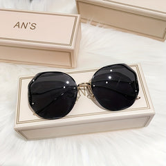 Ombre Rimless Sunglasses UV400 Sun Shades for Women
