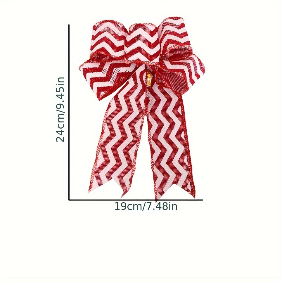 2pcs Velvet Linen Christmas Decoration Bow - Gift Decoration Supplies