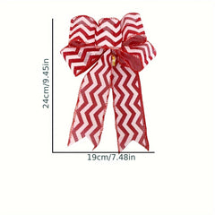 2pcs Velvet Linen Christmas Decoration Bow - Gift Decoration Supplies