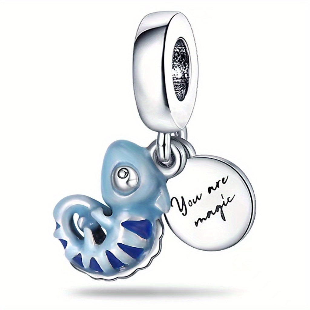 925 Silver Chameleon Charm Bead Pendant for DIY Bracelet