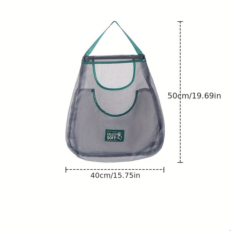 Hanging Mesh Bag for Kitchen Storage of Vegetables and Fruits
