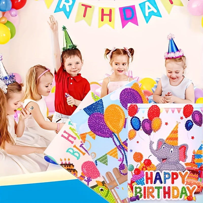 1pc 5D DIY Diamond Painting Christmas Cards Hand Drilled Diy Birthday Gift