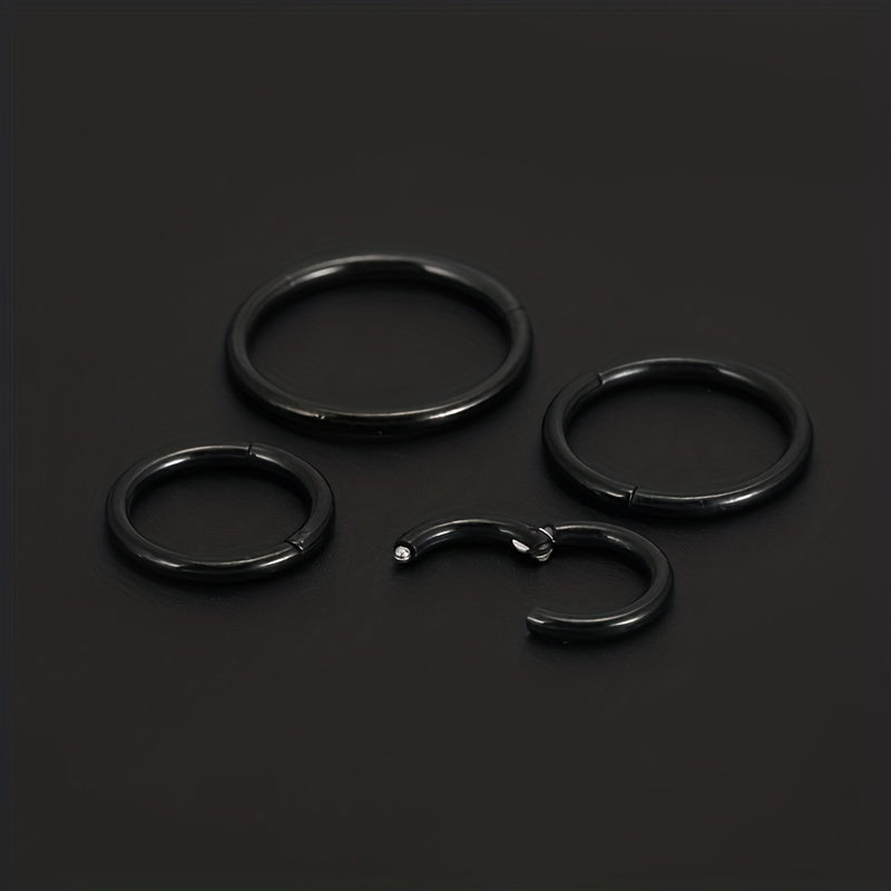 Men's Stainless Steel Closed Ring for Body Piercing