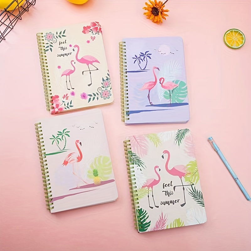 Flamingo Diary Spiral Coil Notebook 60 Pages