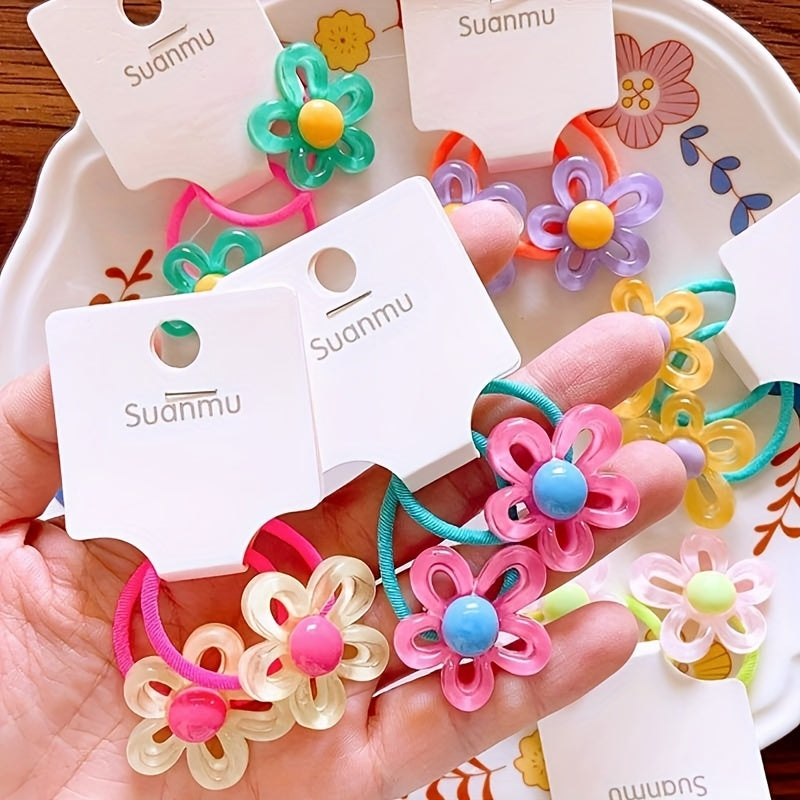 10pcs Hollow Flower Resin Accessories for DIY Phone Case Hair Access