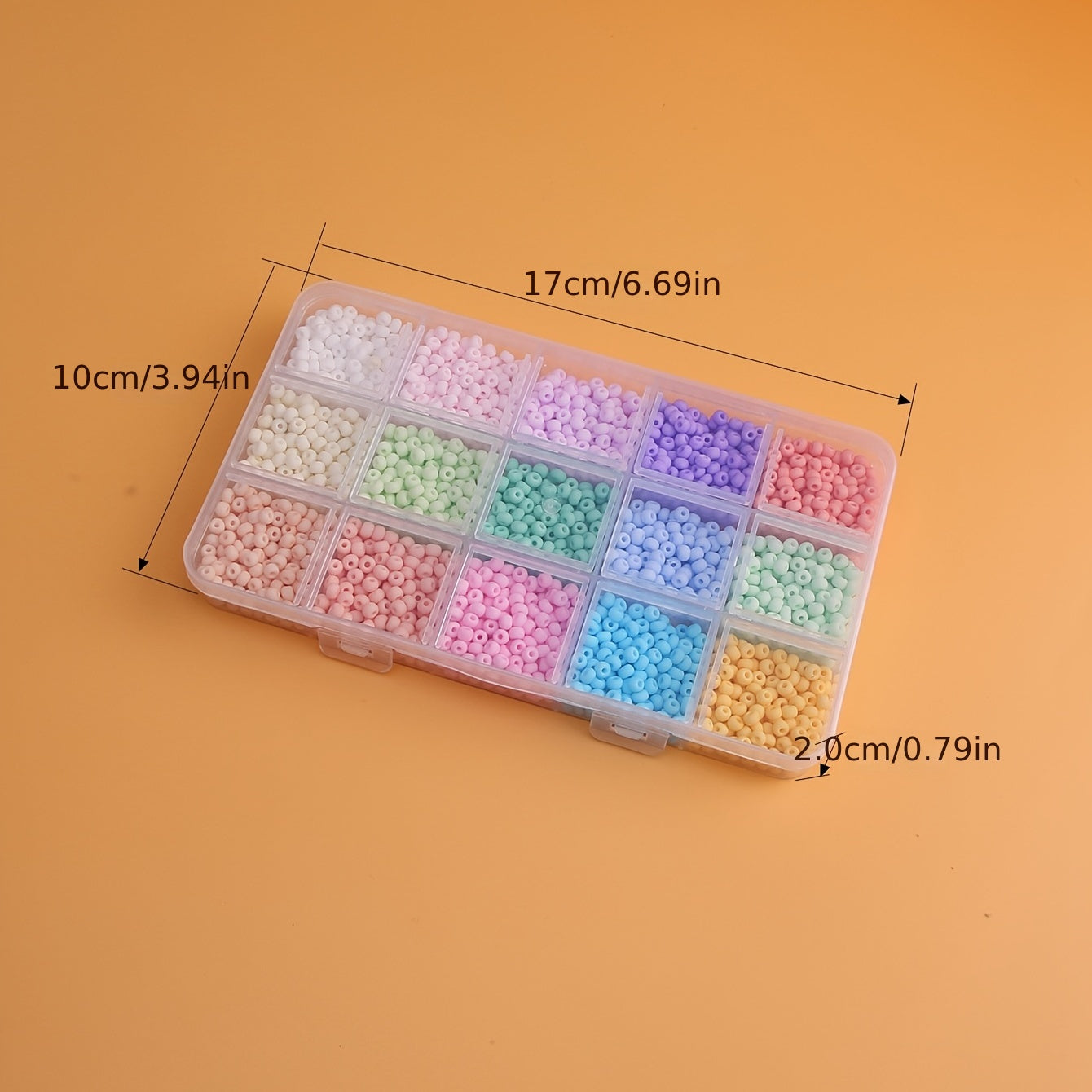 Colorful Beads Set with Elastic Threads and Tweezers