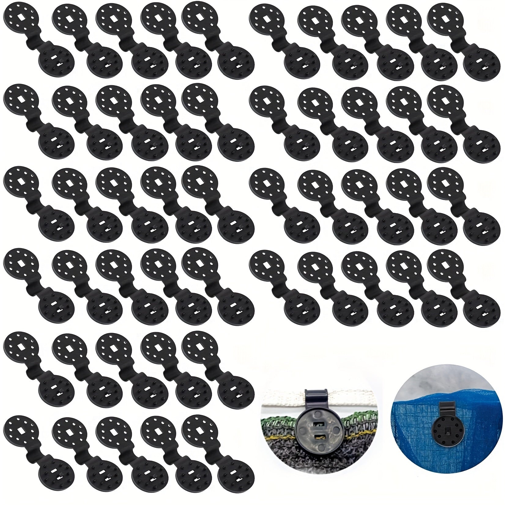 50pcs Large Shading Net Clip & Agricultural Film Fixing Clip