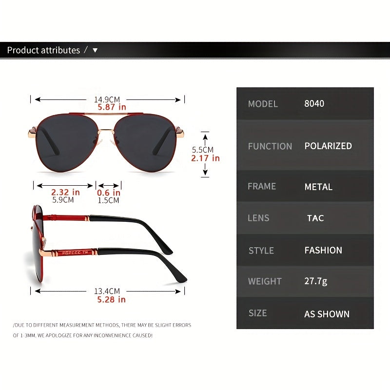 Men's Large Frame Polarized Sunglasses UV Protection