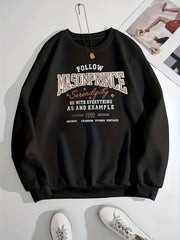 Letter Print Pullover Sweatshirt for Women