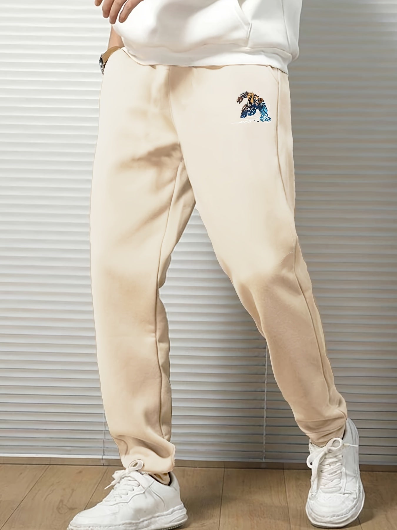 Cartoon Print Sweatpants Men's Drawstring Jogger Pants