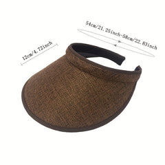 Casual Visor Hat Wide Brim Sunscreen UV Protection Beach Hats