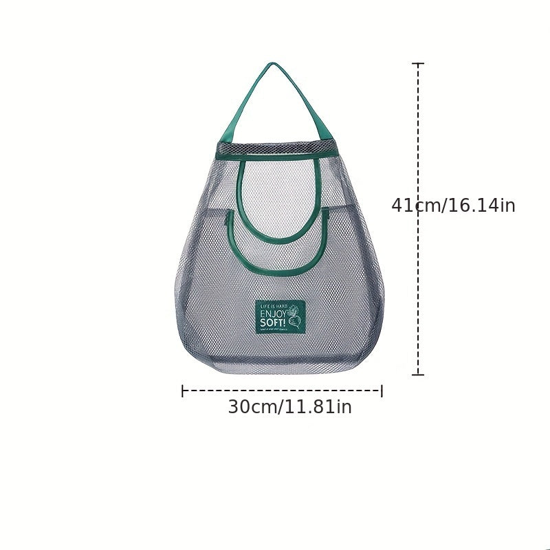 Hanging Mesh Bag for Kitchen Storage of Vegetables and Fruits