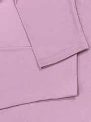  Solid Long Sleeve High Neck Top & Pants 2 Piece Set