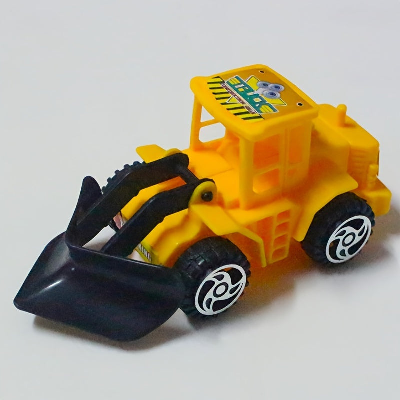 6pcs Engineering Car Simulation Model Ornament Decoration Excavator Bulldozer
