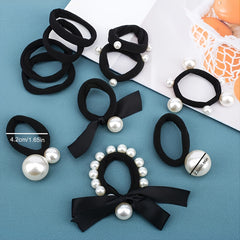 11pcs Pearl Elastic Hair Tie Headbands Hair Accessories