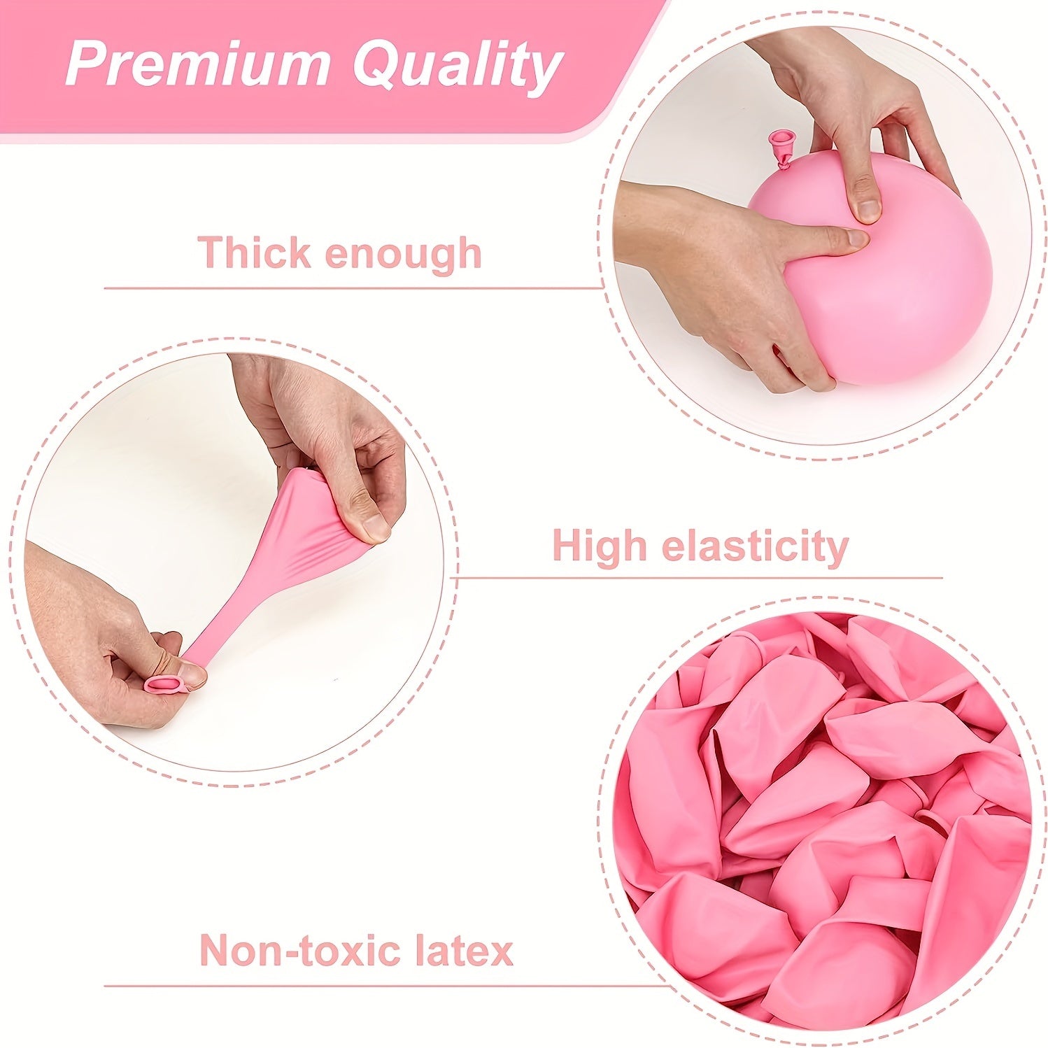 100pcs Light Pink Balloons for Birthday Wedding Baby Shower