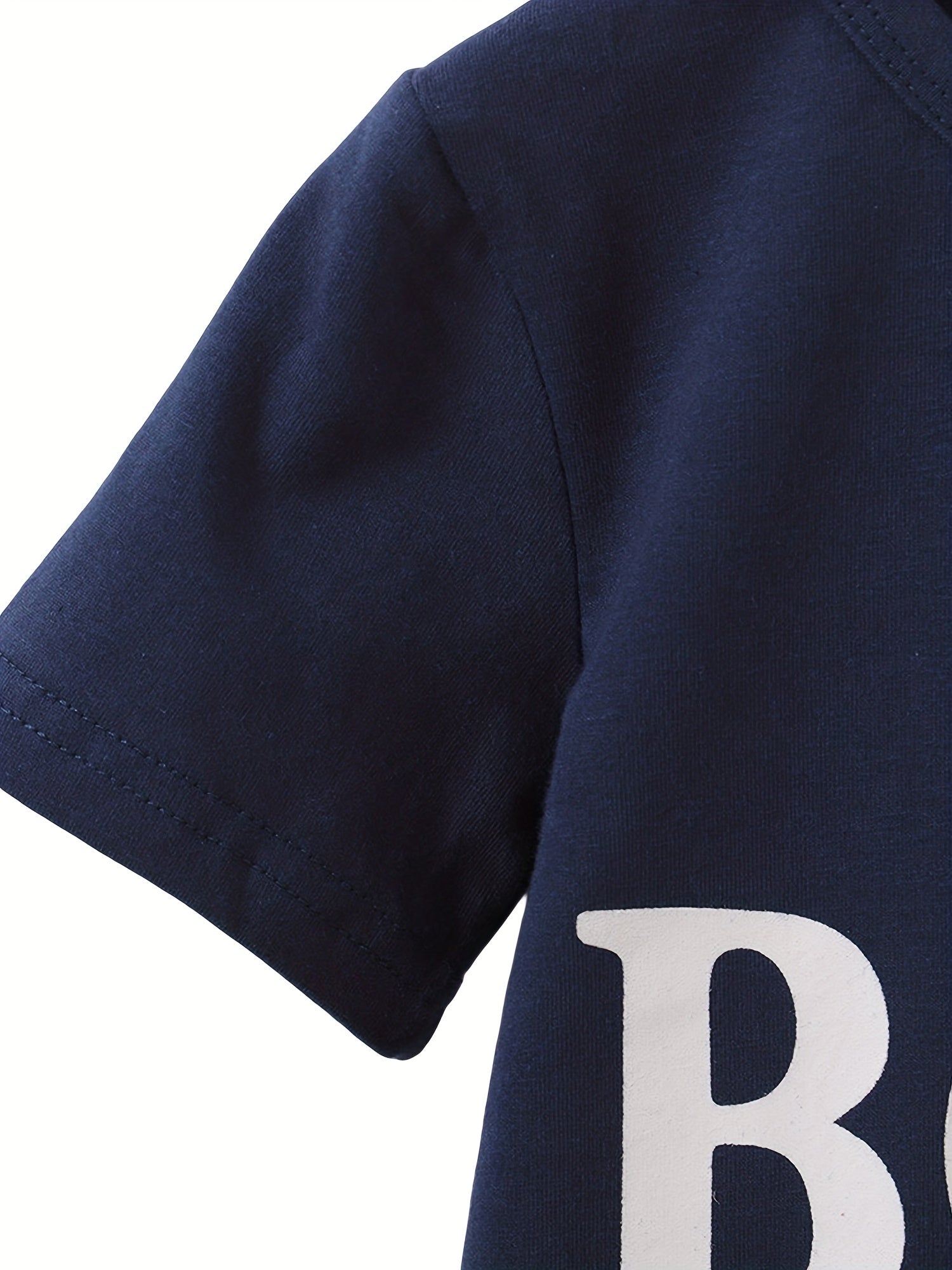 2 Boys Cotton Tees & Short Set Casual Summer Kids Outfits