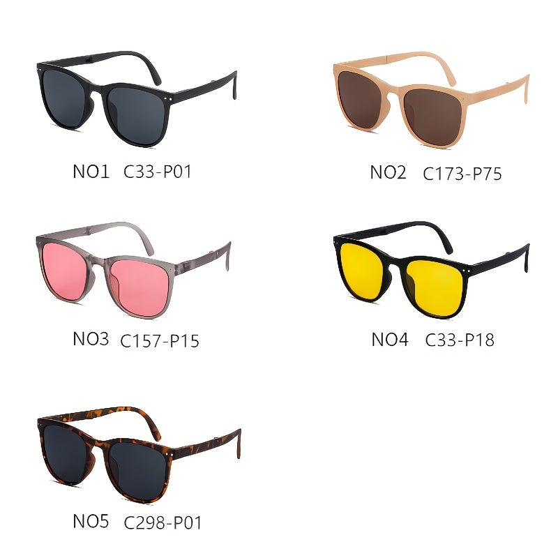 Men's Folding Polarized Sunglasses TR90 Material UV Resistant