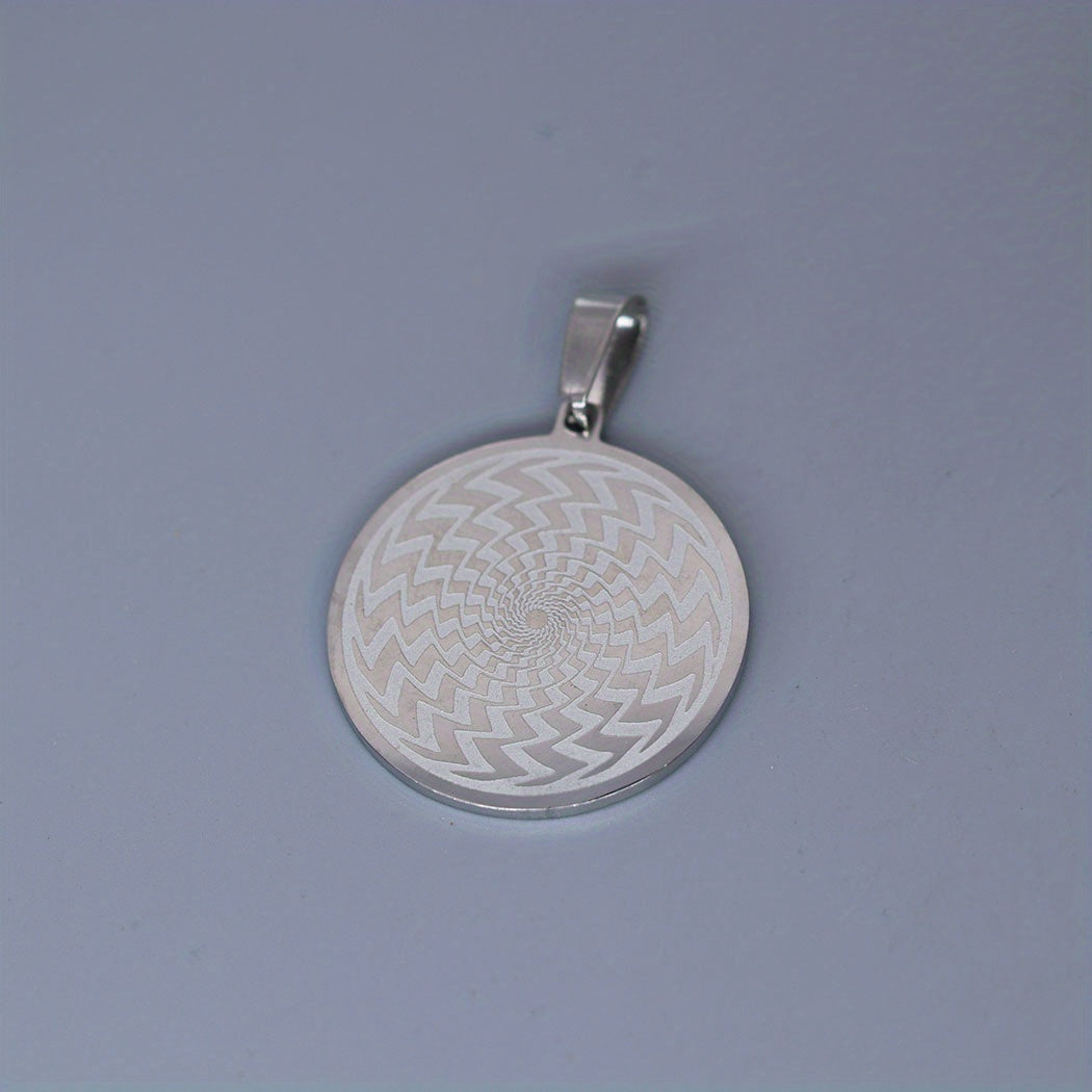 Round Rune Pendant for Necklaces and Bracelets, 0.98-inch