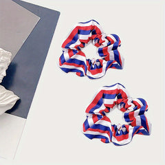 American Flag Hair Tie Elastic Scrunchie for Women Girls