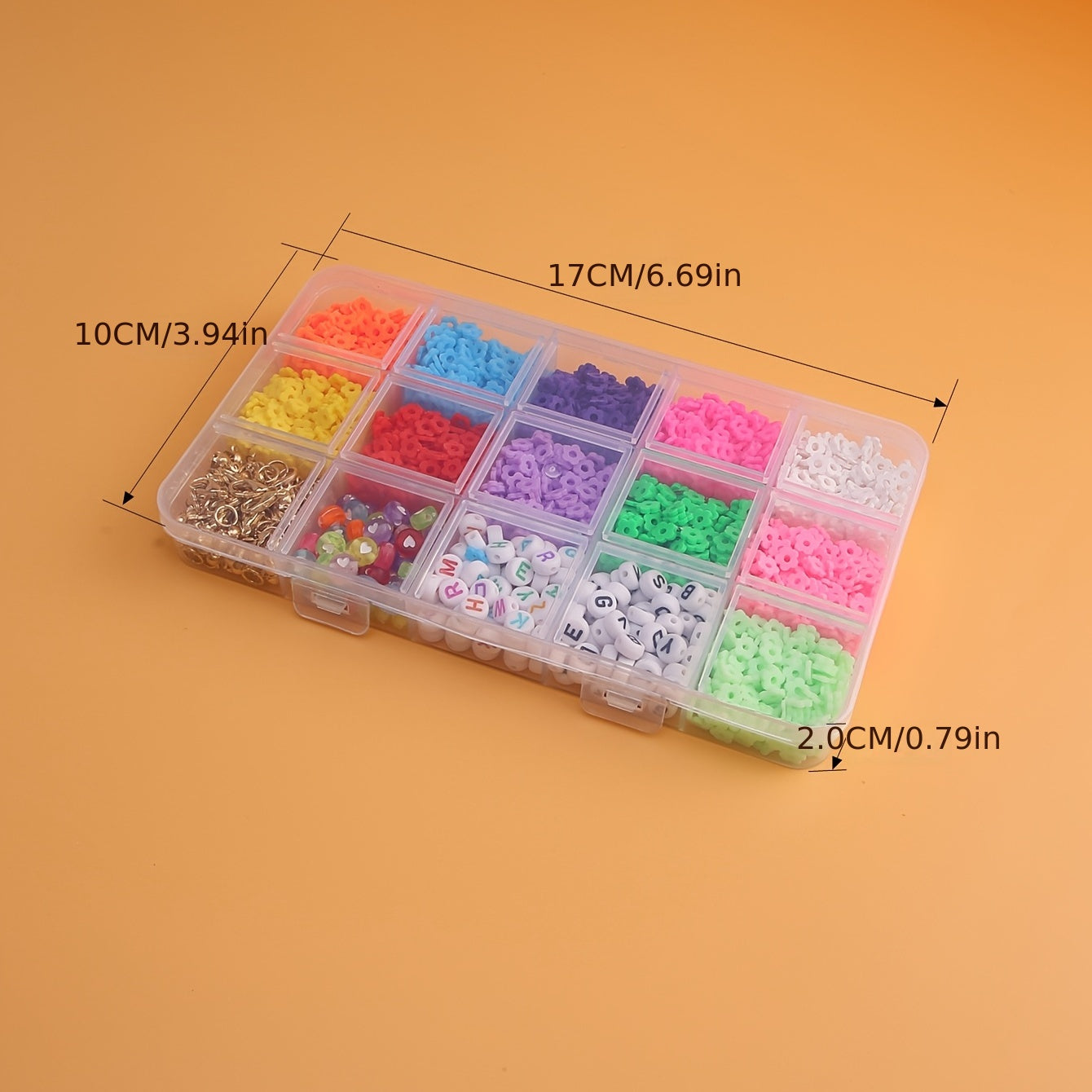 Colorful Beads Set with Elastic Threads and Tweezers